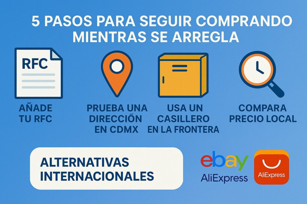 Amazon México solución temporal a envíos desde USA